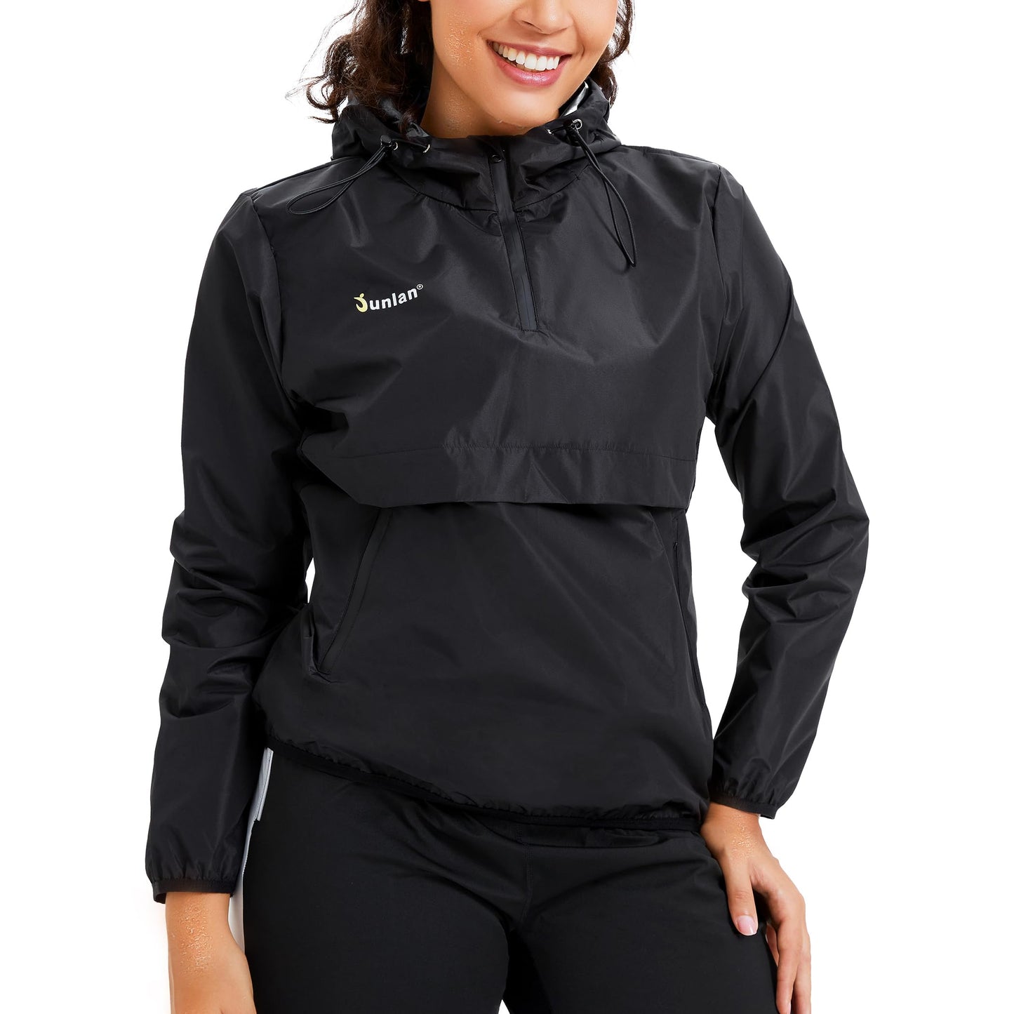 Junlan Sauna Suit for Women Sweat Jacket Gym Workout Vest Sweat Suits
