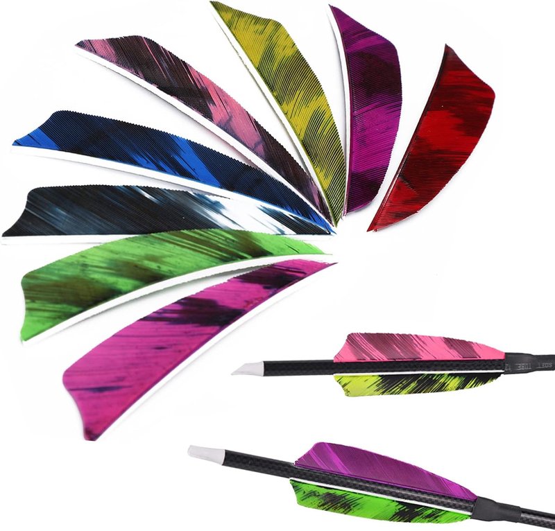 Turkey Feather Fletching - 30pcs 3/4 Inch Right Wing Arrow Feathers for DIY Hunting & Target Shooting