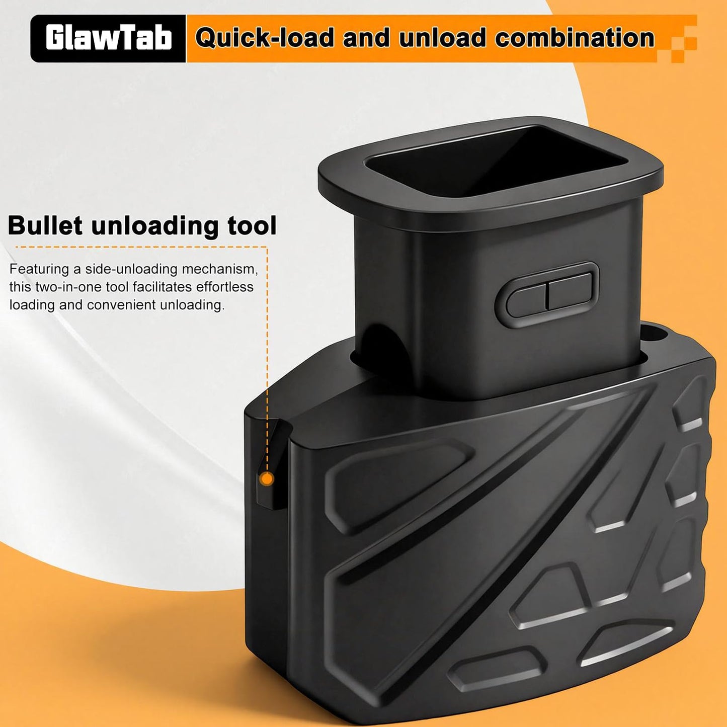 GlawTab Magazine Speed Loader for Glock 9mm/.40 S&W | Fits Glock 17/18/19/22/23/24/26/27/34/35/45/47 | Effortless Pain-Free Reloading, Portable & Stable Design | Ideal Gift for Shooters