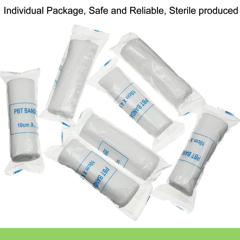 Treela 100 Rolls Gauze Bandage, 4 in x 5 Yards, Elastic Bandages Individual Packaging Non Latex First Aid Pads Breathable Gauze Roll Wrap for Safety Wound Caring and Supplies
