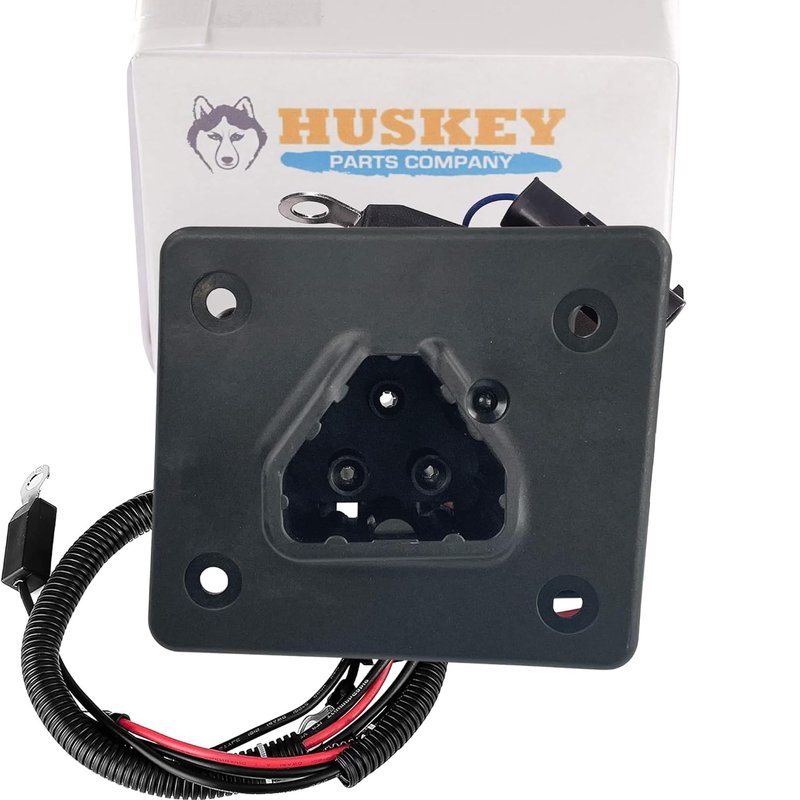 Huskey EZGO Charger Receptacle Delta-Q 48V Golf Cart Charging Port for 2008-Up EZGO RXV and 2014-Up EZGO TXT Electric Golf Carts, Replaces OEM Part #602529, 613304,After-Market Reference #8054
