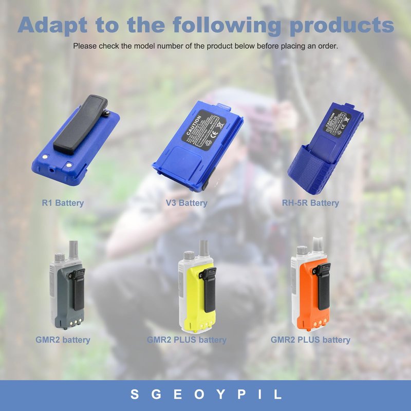 SGEOYPIL USB Charger Cable Compatible with Rugged Radios-for V3 R1 GMR2 GMR2-PLUS and RH5R Extra Large Battery Replacement Charging Cord