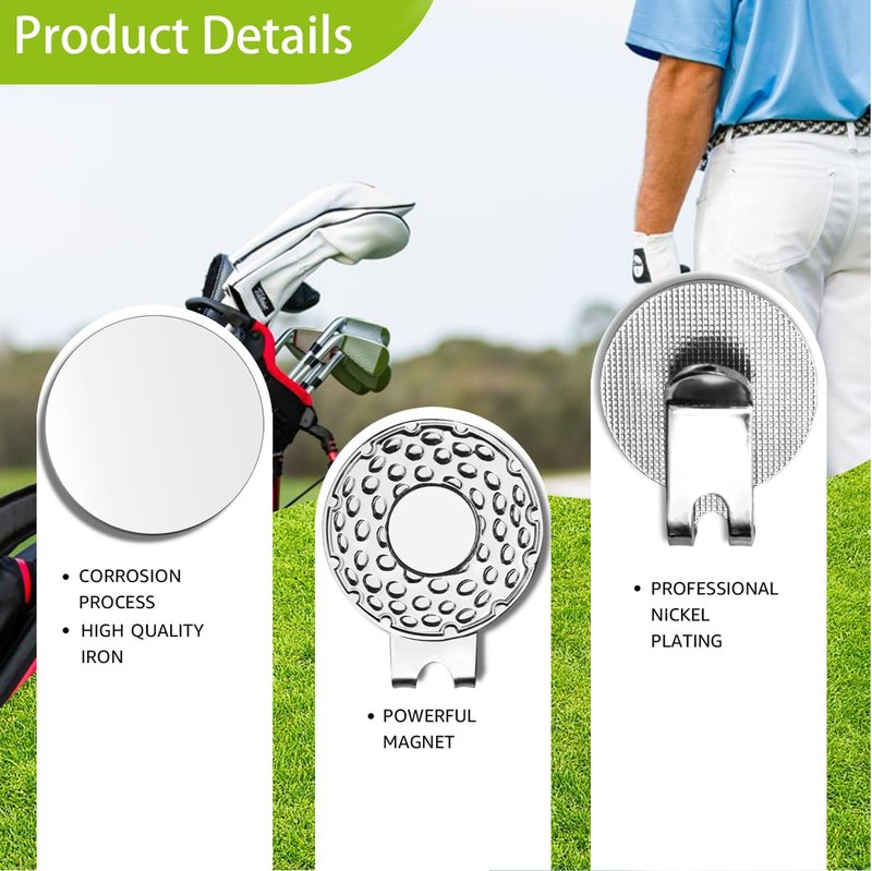Pishovi Best Pop by Par Funny Golf Ball Markers, Magnetic Golf Ball Markers with Hat Clip, Men Golf Accessories Gifts, Thanking You Birthday Retirement Golf Gifts for Dad, Husband, Grandpa, Golf Lover