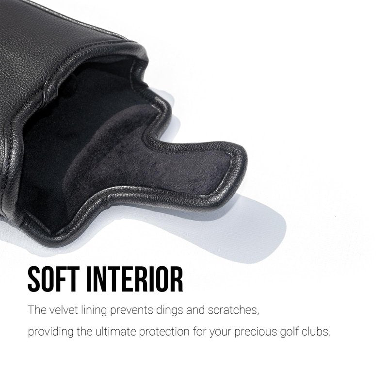 PU Leather Golf Club Covers Heel-Shafted Square Mallet Putter Covers Protector(Sloth)