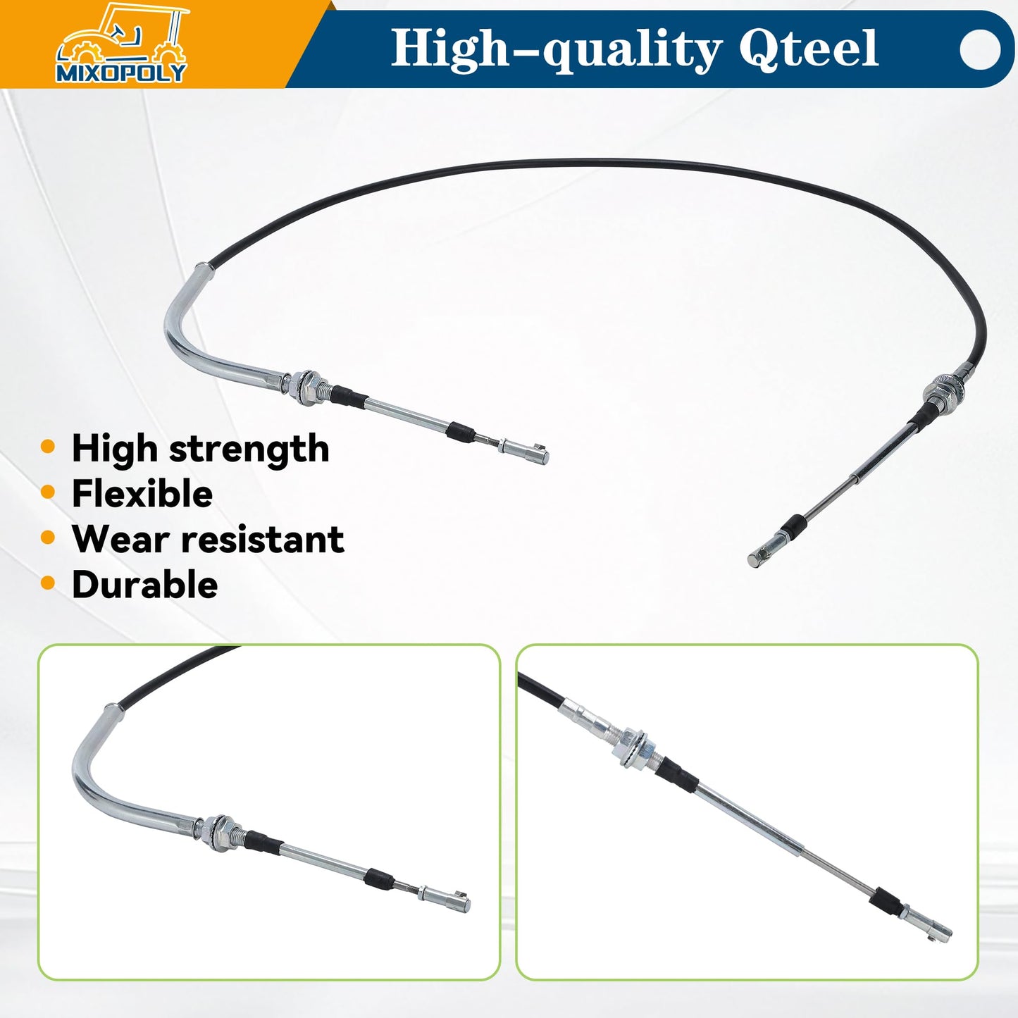 Mixopoly 63 Inch Golf Cart Transmission Shift Forward & Reverse Cable for Club Car DS 1984-1997 Gas Replace OEM 1012326 1013085 101851002 1018510-02