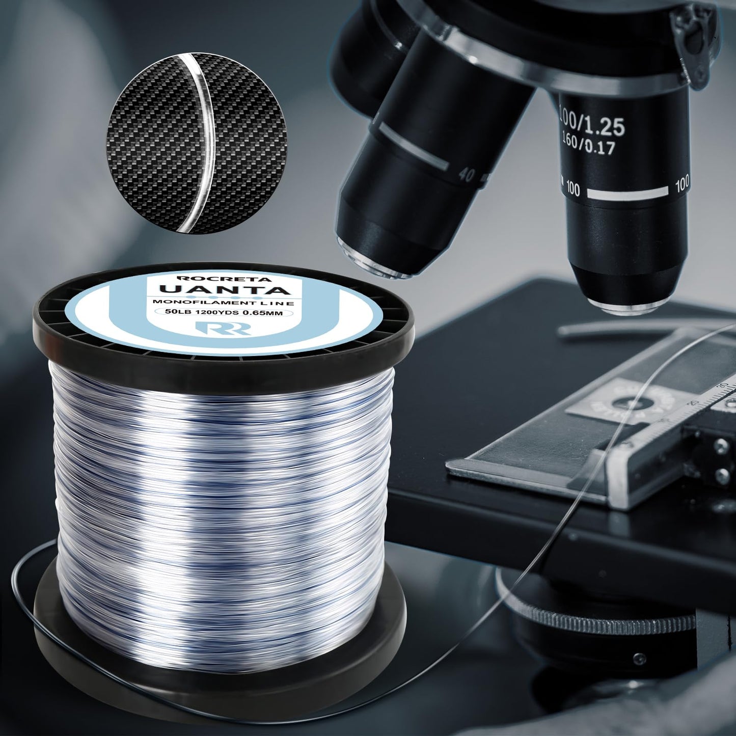 ROCRETA UANTA Monofilament Fishing Line - Superior Strength - Mono Fishing Line 3-100LB,Ultimate Fishing Line Leader Materials - 2025 New Fishing Line Unique Camo Design