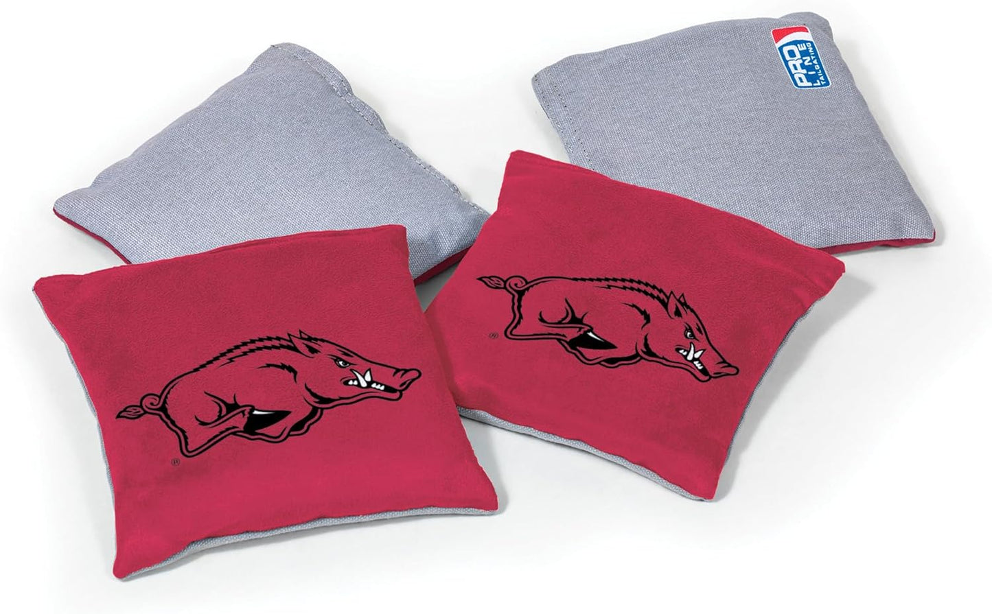 Arkansas Razorbacks Dual-Sided Bean Bags - Premium Cornhole Toss Bags, 4 Pack