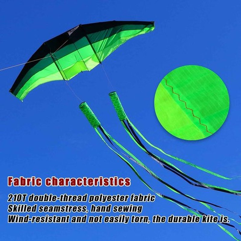 TianYueFly Huge 3D Adult Gliders Kite, 120" in Giant Single Line Kites with Two 17ft 3D Tails, Large Beach Kite for Adults