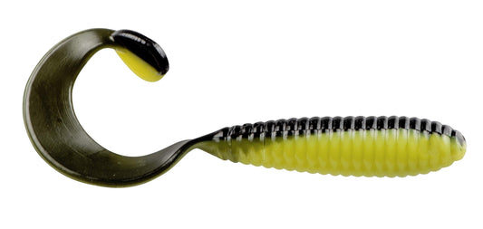 Bobby Garland Hyper Grub Curly-Tail Swim-Bait Crappie Fishing Lure, Accessories for Freshwater Fishing, 2", Pack of 18, Lights Out