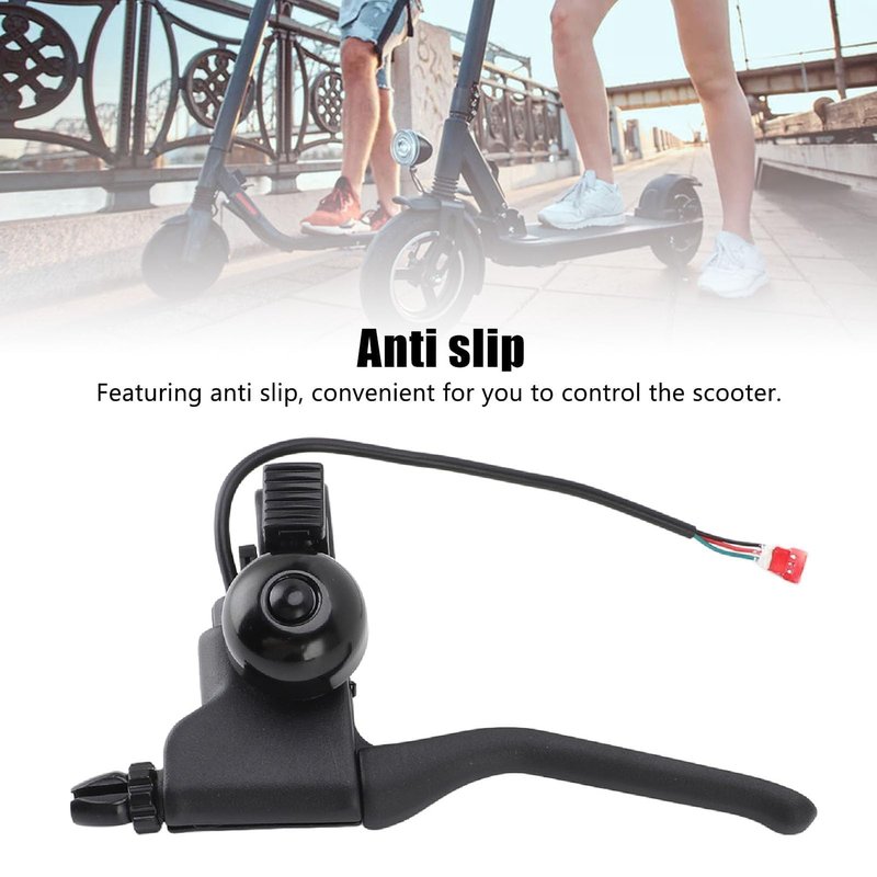 POENVFPO Electric Scooter Brake Grip, Anti Slip Nylon Handle Scooter Brake Lever for Durable DIY Replacement for Enthusiasts and Daily Commute Maintenance