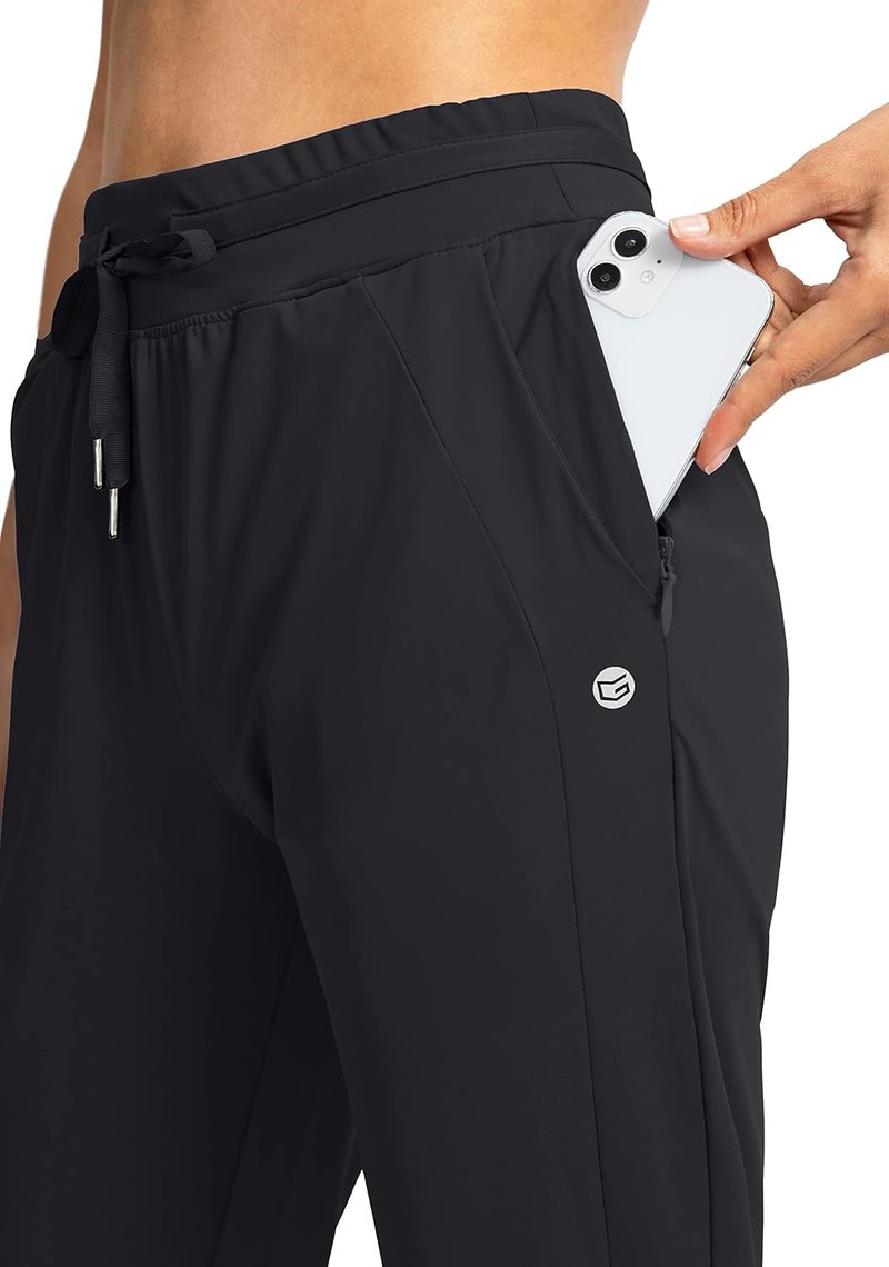 Women's High-Waisted Jogger Pants - Athletic Tapered Sweatpants with Zipper Pockets | Comfortable Workout & Lounge Wear