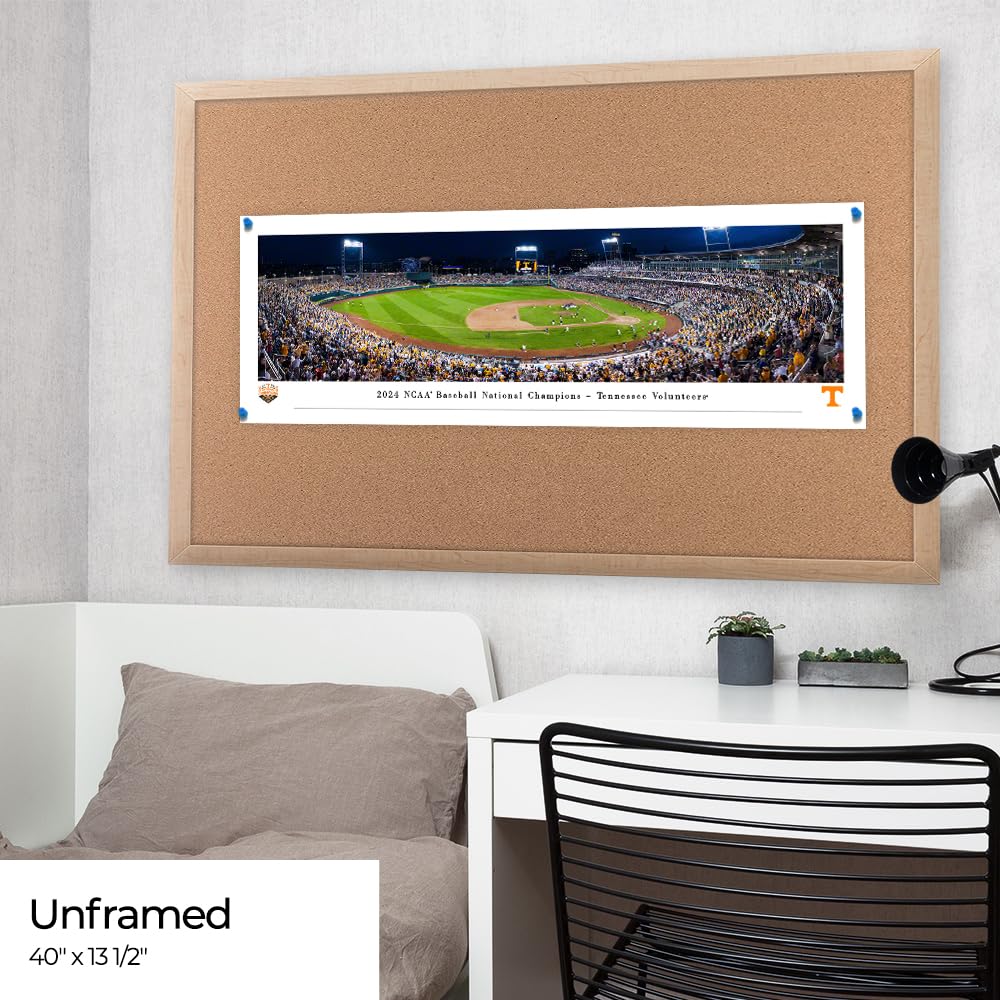 Tennessee Vols, 2024 College World Series Champions - Unframed Poster by Blakeway Panoramas (40"W x 13.5"H)