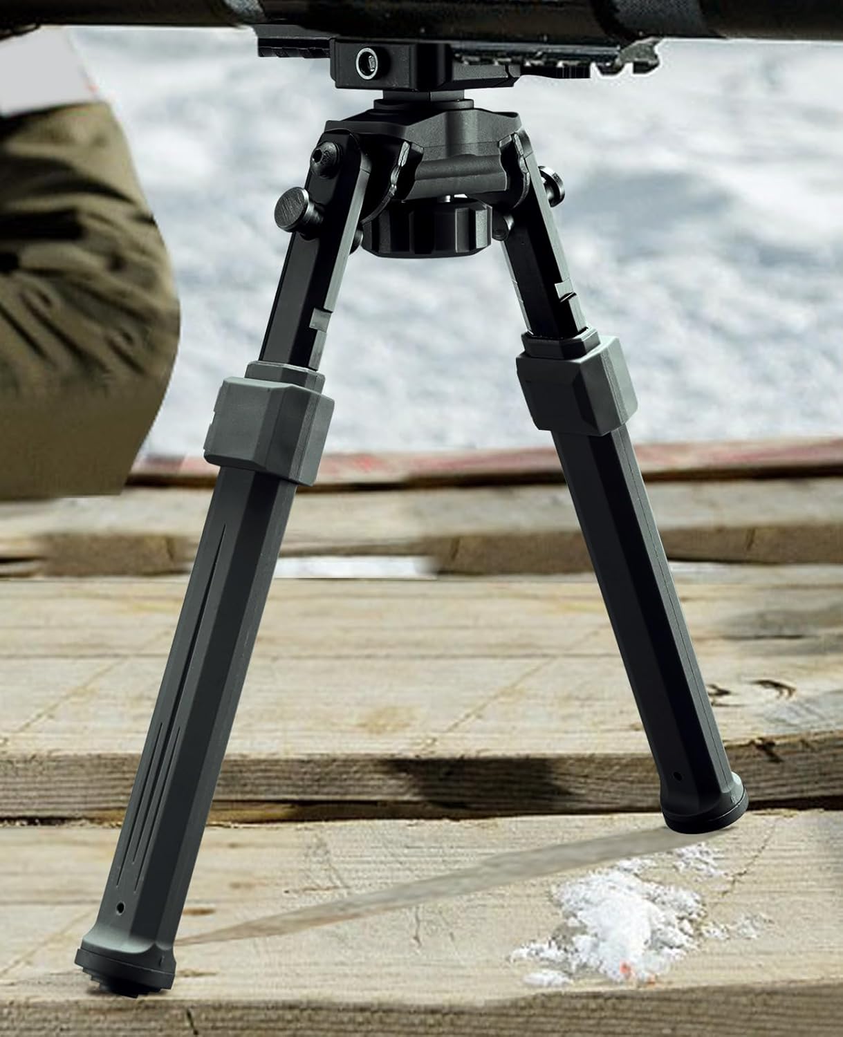 CVLIFE Rifle Bipod - Quick Release Picatinny Bipod with 360° Swivel & Adjustable Height | Foldable Legs for Shooting & Hunting
