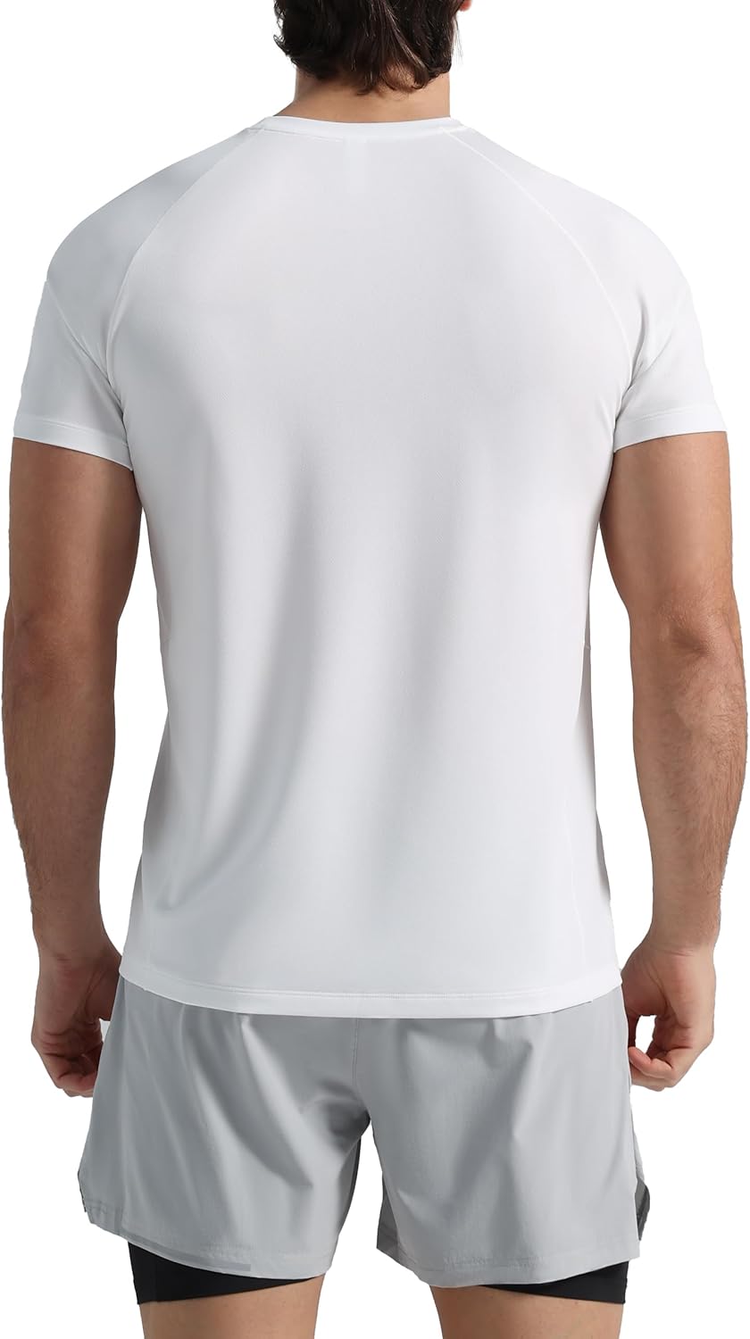 Men's Moisture-Wicking Running Shirt - UPF 50+ Short Sleeve Athletic Top for Workouts | Performance Gym Tee