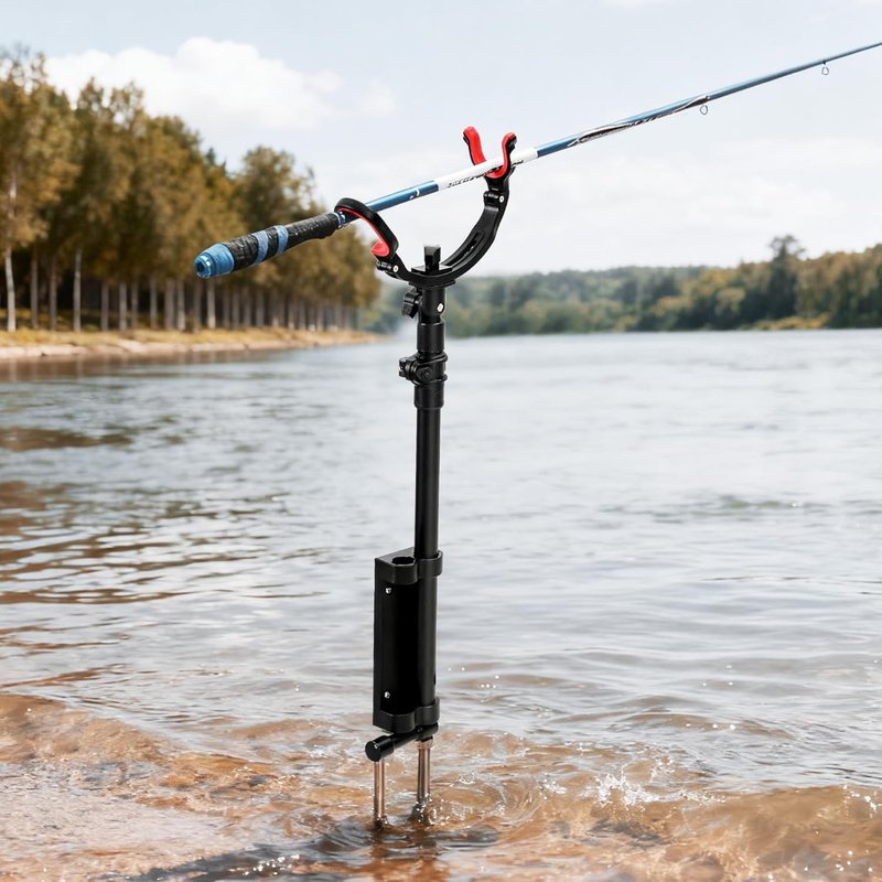 360° Adjustable Fishing Rod Holders - Non-Slip Silicone for Chair & Ground Mount | 1/2/4 Pack Options