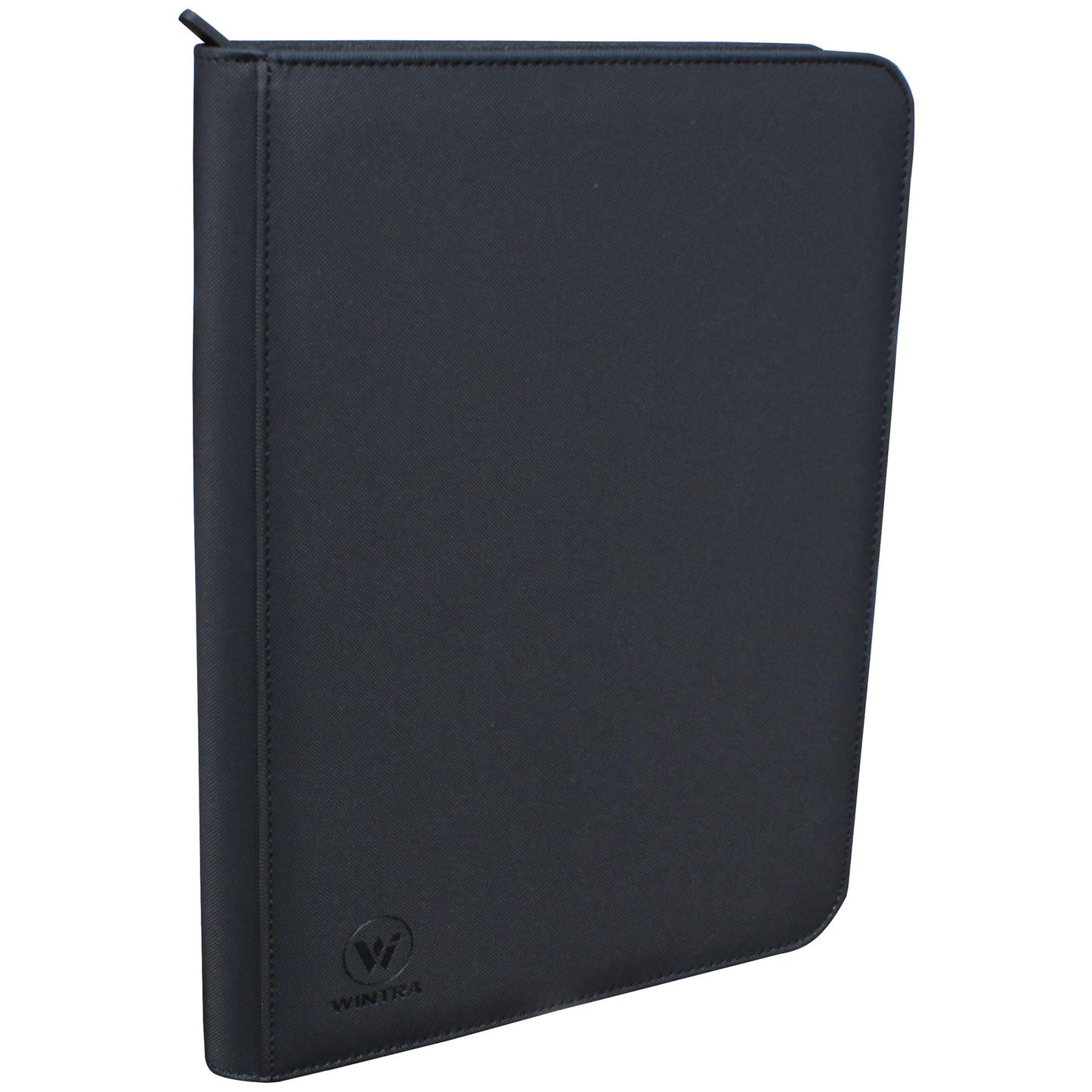 WINTRA Premium 360 Pockets Black Zippered Playing Card Binder - Sturdy Trading Card Holder Album ，9 Pocket Side Loading Card Folder with 20 Sheet Sleeves for Trading and Sports Cards