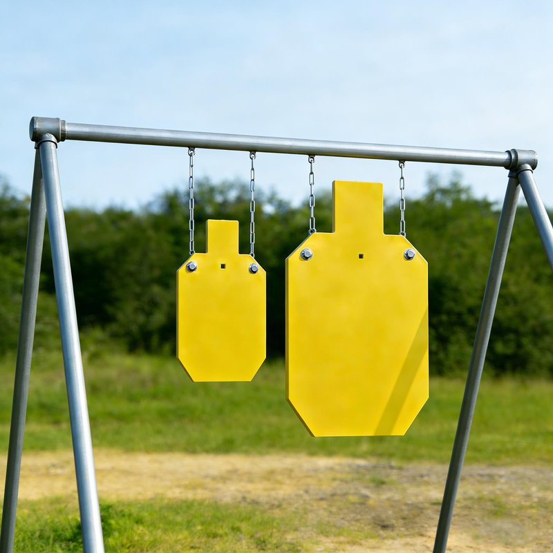 GQT AR500 Steel Shooting Target, High-Hardness Steel, Rifle Rated Gong Silhouette Durable Training Metal Target (3/8 inch Thick - 7" x12" Silhouette)