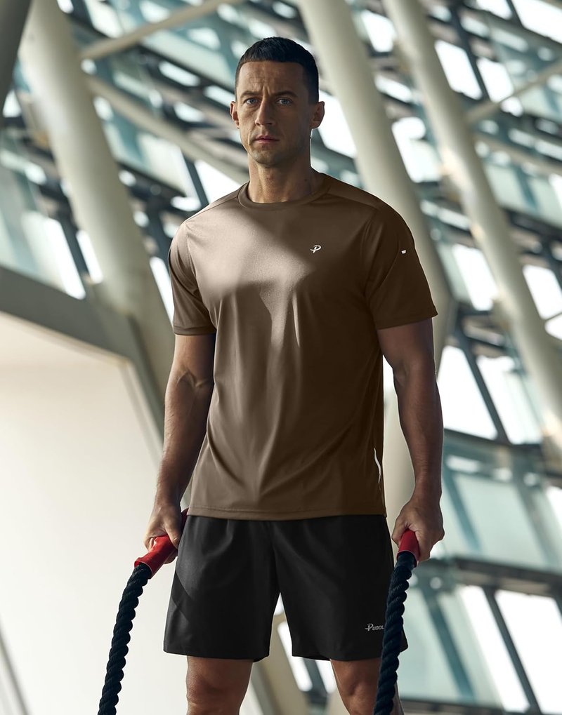 Men's Workout Running T-Shirts - Lightweight Quick Dry Athletic Gym Tee | Short Sleeve Sport Top