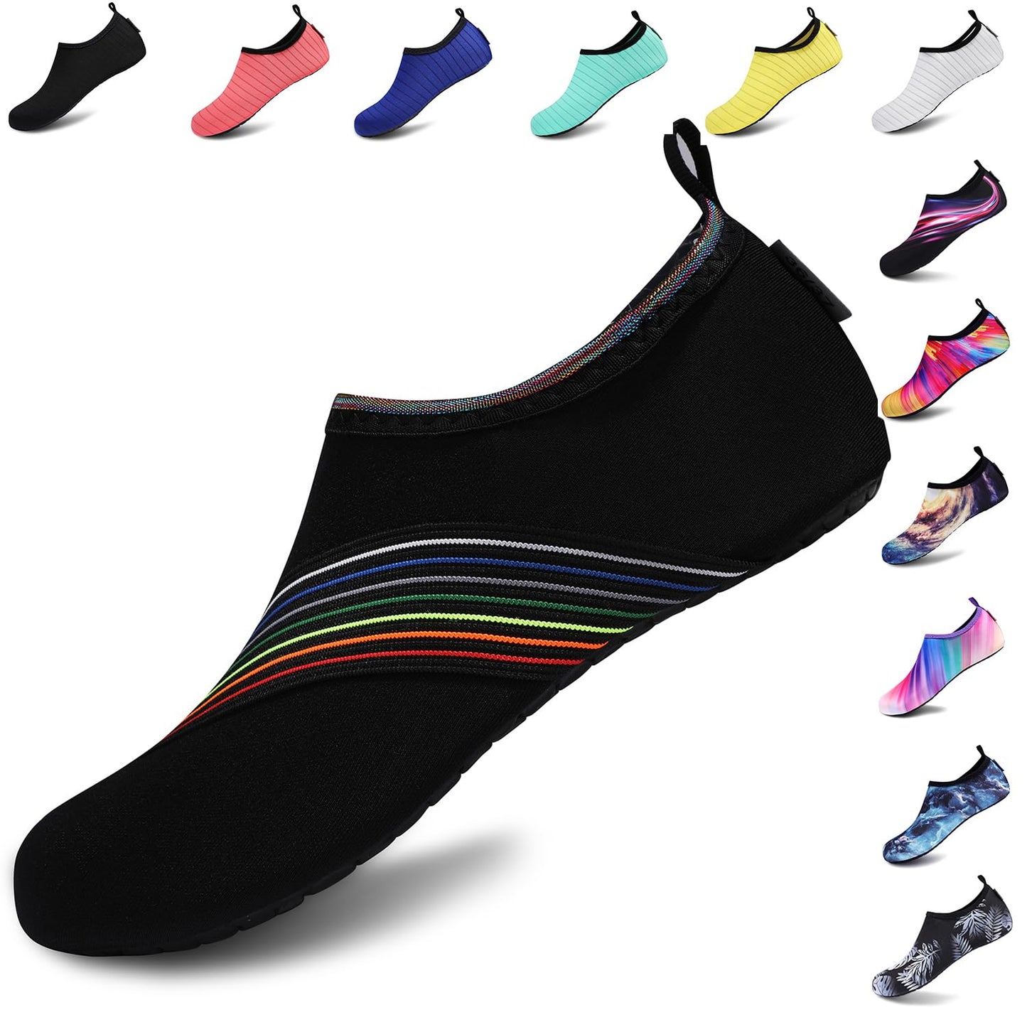 VIFUUR Water Shoes for Men Women Barefoot Quick Dry Aqua Socks Slip On