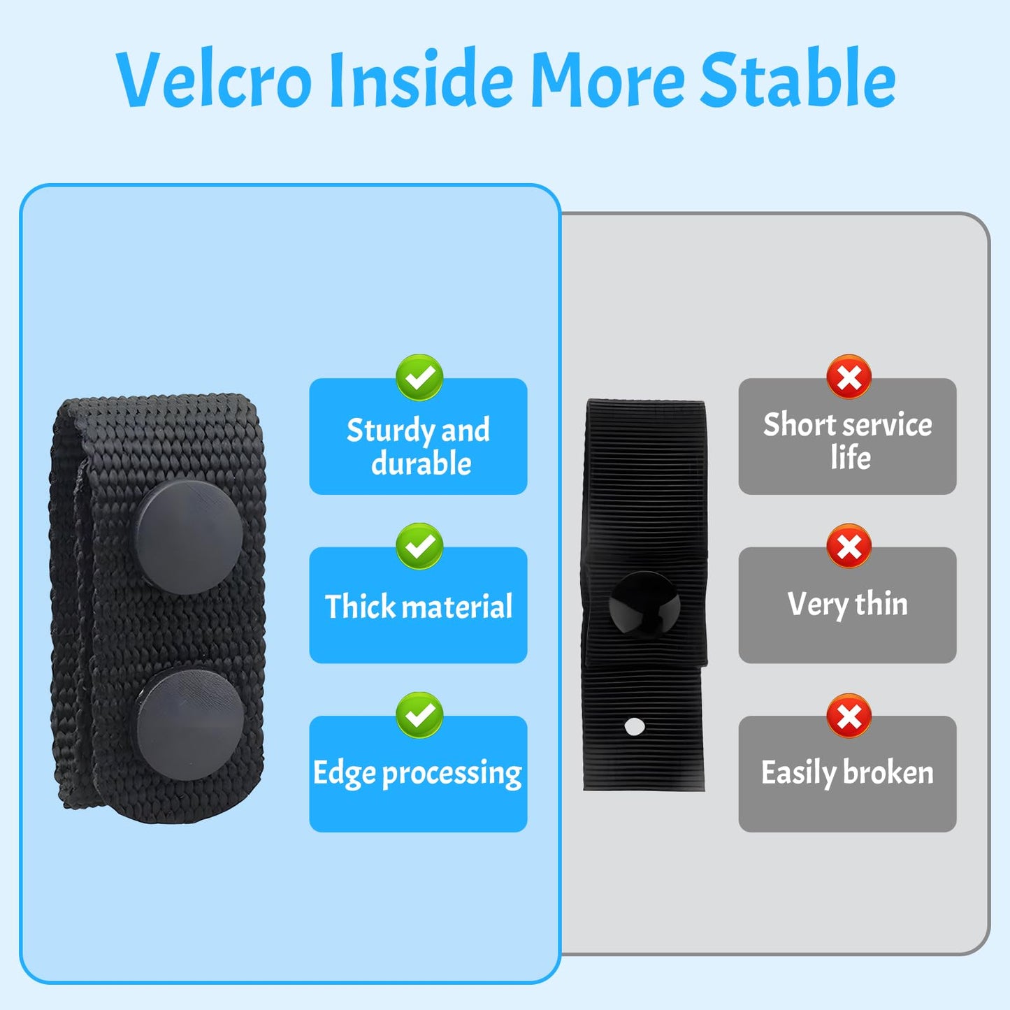 LQDXZQ 9Pcs Nylon Belt Keepers for Duty Belt, 2 Inch Wide Tactical Clips with Double Snaps Police Security Law Enforcement Gear Heavy Duty Accessories to Prevent Shifting (Black)