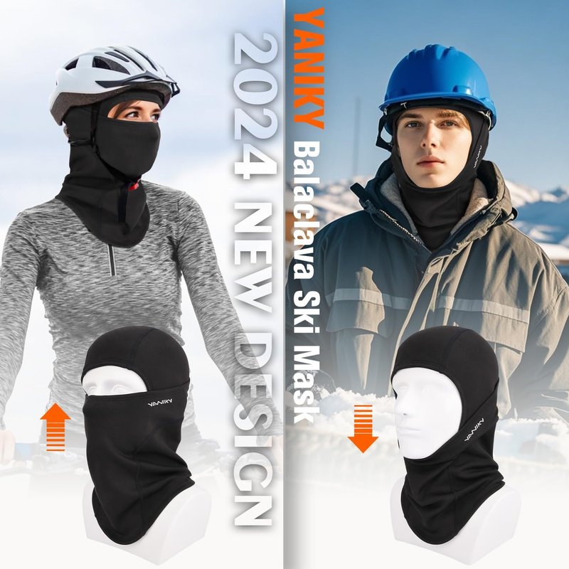 Windproof Thermal Balaclava Ski Mask | Full Face Cover for Cold Weather, Men & Women