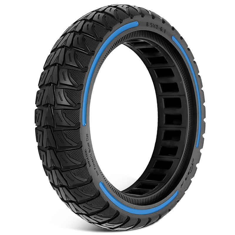 Felixstory 8.5x2.0 Inch Scooter Tire, Solid, Off road, Explosion-proof,50/75-6.1 Replacement Tire,Fit for Hiboy s2/ Aovopro es80 pro, Blue 1pc