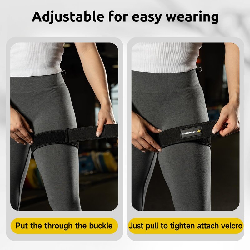 MANUEKLEAR Non-Slip Blood Flow Restriction Bands for Thighs, BFR Booty Bands for Women Glutes Leg, Adjustable Occlusion Thigh Bands for Workout Leg & Hip