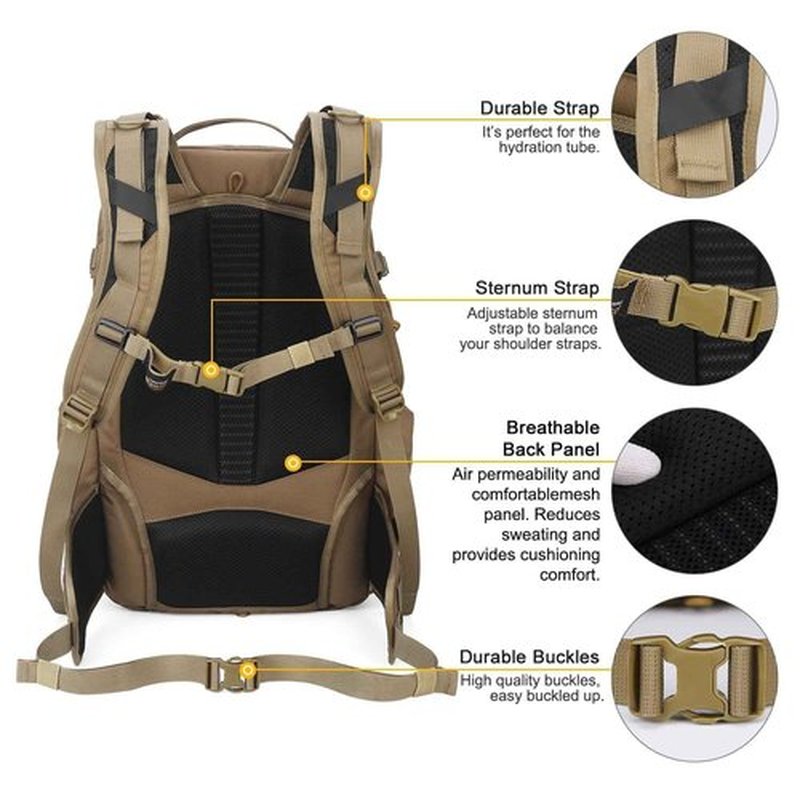 Mardingtop 35L Molle Tactical Military Backpack for Men，Cordura Backpack for Hiking,Camping,Survival