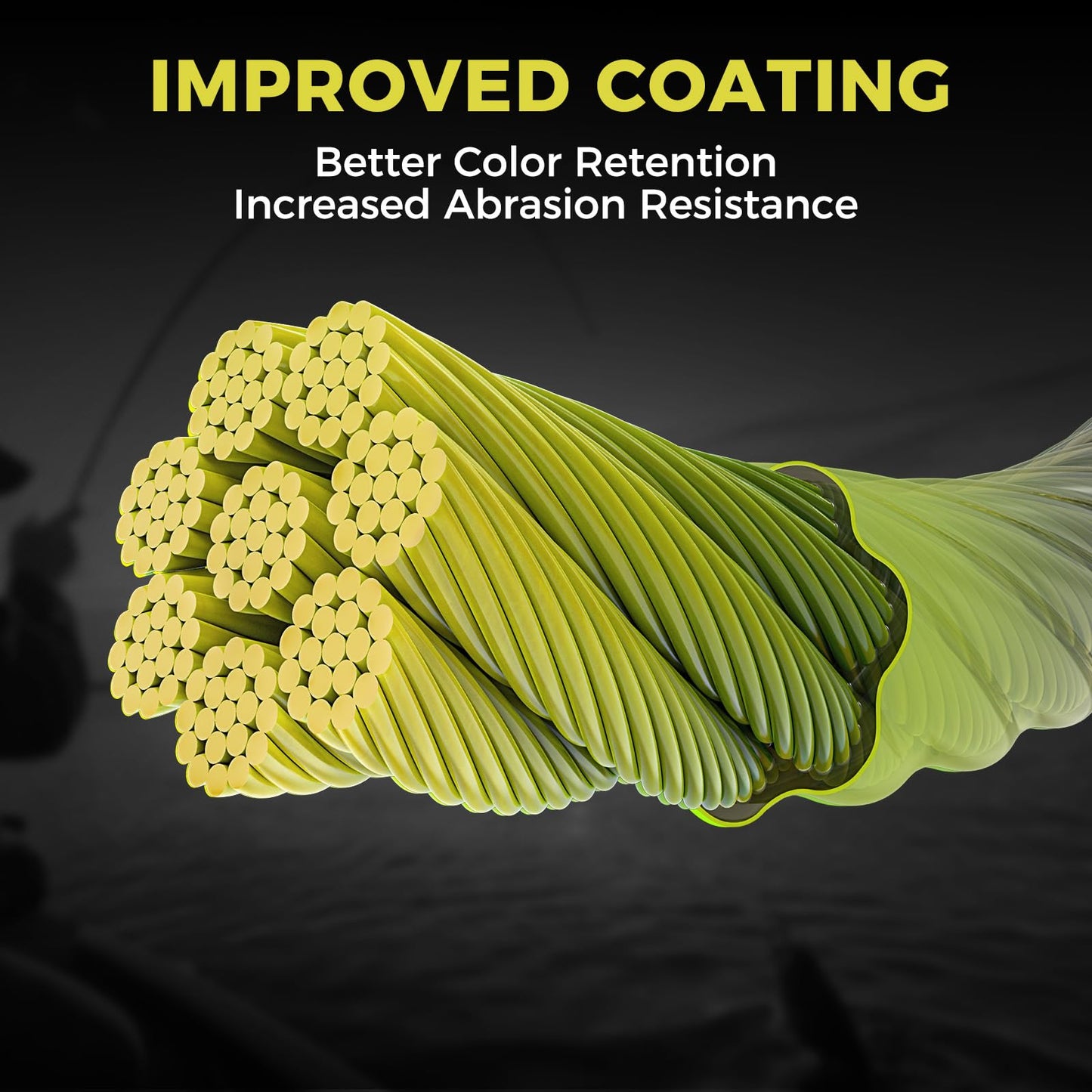 KastKing Destron Braided Fishing Line, Green Algae, 8 Stands, 15LB, 300Yds