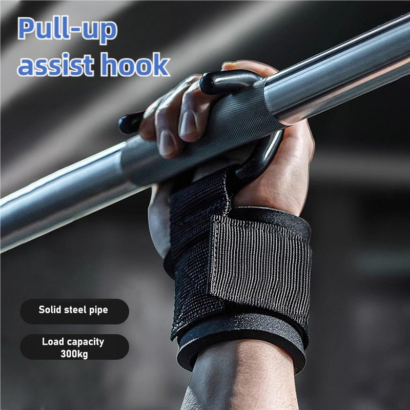 VDYXEW Weight Lifting Hooks for Deadlifting (Pair), 660Lbs Capacity Non-Slip Wrist Support Straps for Men & Women, Gym Wrist Wraps for Pull Up, Fitness, Strength Training, Bodybuilding Workout