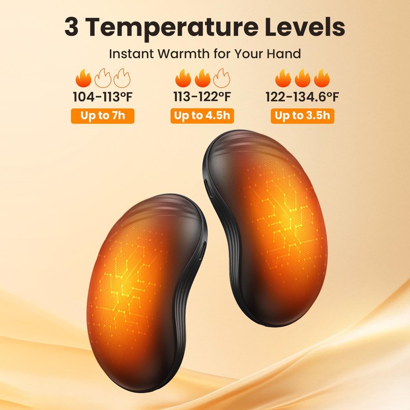 Hand Warmers Rechargeable, Portable Electric Hand Warmers 2 Pack 6000mAh, Magnetic Handwarmers with Fidget Spinner, Pocket Heater for Women, Men, Outdoor, Hunting, Fishing, Golf, Camping