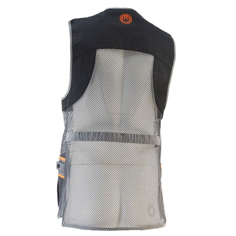 Beretta Unisex Full Mesh Breathable Performance Competition Vest, Black/Grey, X-Large