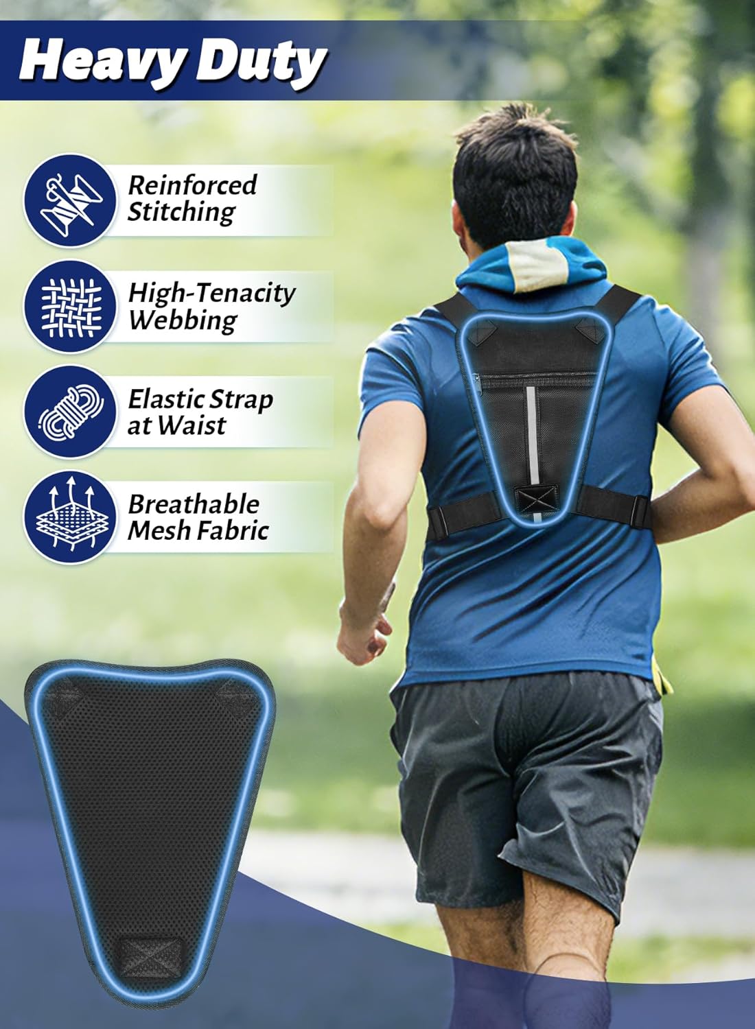Lightweight Utility Chest Bag for Men & Women - Running Pack with Phone Holder | Ideal for Sports & Workouts