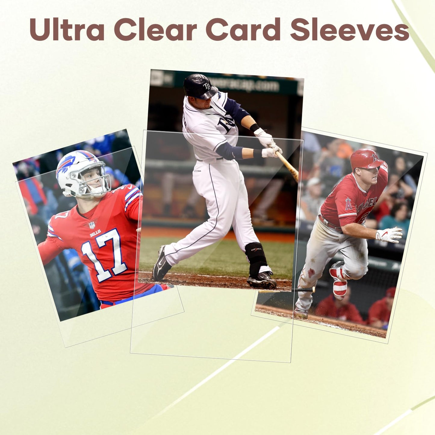 Mlikero 100 Count Card Sleeves, Clear Soft Trading Card Sleeves, Polypropylene (PP), Fit for MTG, TCG, Baseball, Football, Game Cards