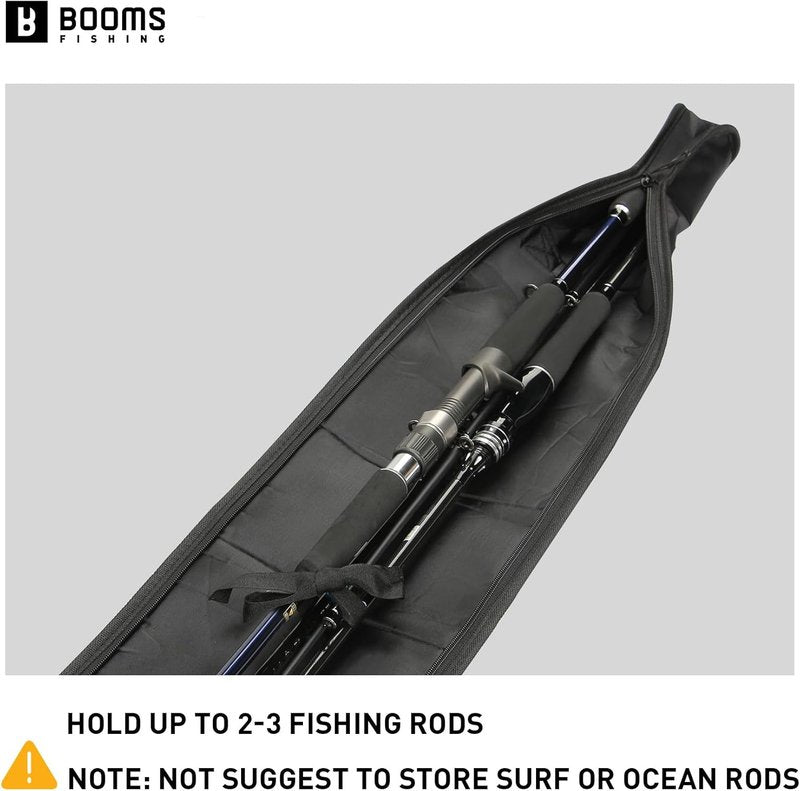 Fishing Rod Case - Portable Folded Fishing Pole Bag with Two-Way Zippers | Fits 2-3 Rods, 5.4ft-6ft