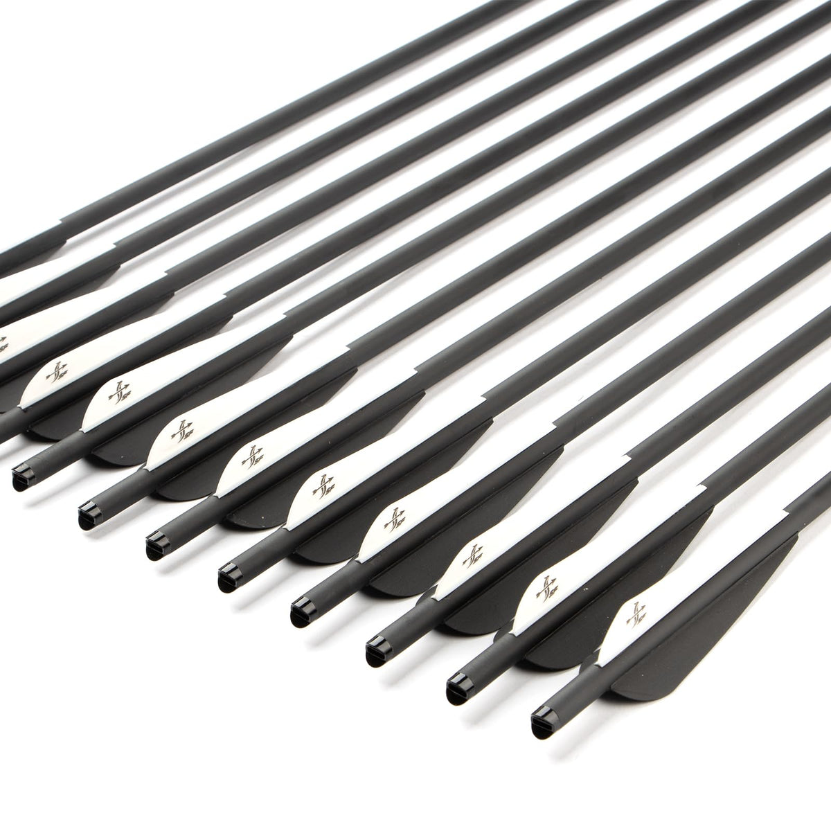 S F Crossbow Bolts Crossbow Arrows Carbon Archery for Hunting and Target Practice(Black 12-Pack)