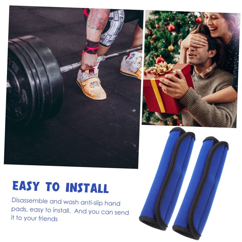 BRIGHTFUFU Barbell Pad 2-Pack Removable Anti-Slip Horizontal Bar Cover Cushion for Weight Lifting Gym Accessories Portable Barbell Protector for Hip Thrusts and Pull-Ups