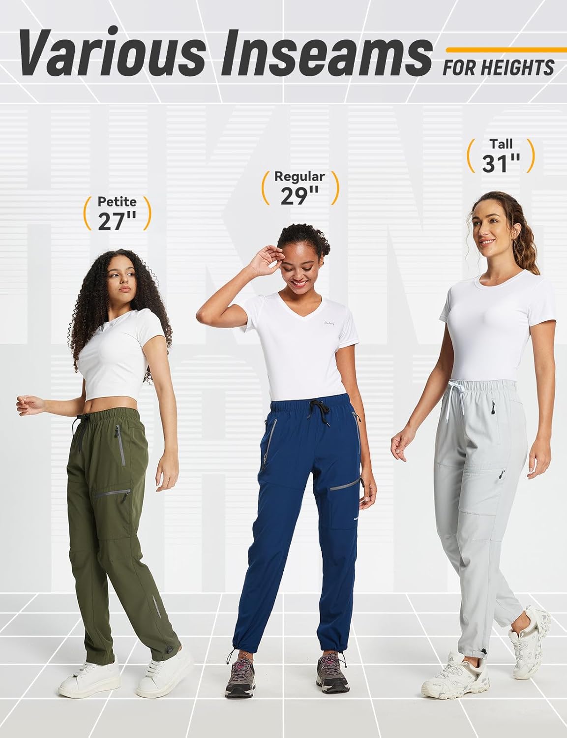 Baleaf Women's Quick-Dry Hiking Pants - Lightweight, Water-Resistant Cargo Design | Elastic Waist, All Seasons