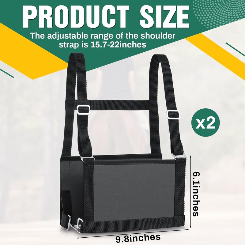 Exhibitor Number Harness - Black Leather Show Number Holder for Eventing | 9.84 x 6.1 Inches