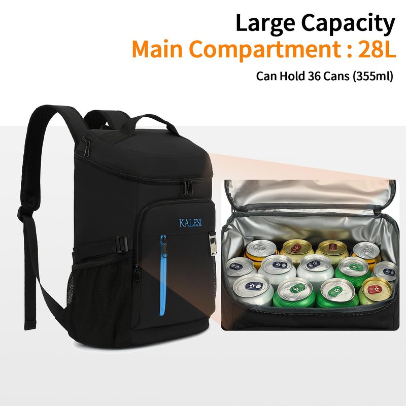 Kalesi Cooler Backpack 36 Cans Lightweight Insulated Leak-Proof Travel Camping Lunch Cooler for Men and Women (B-Floral-Cool)