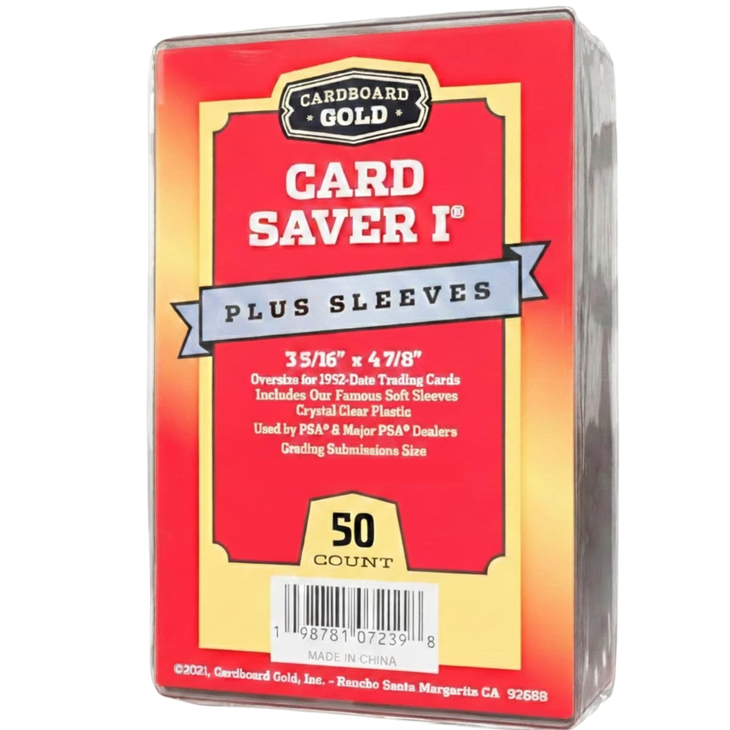 Cardboard Gold Card Saver 1-2000 Count - Semi Rigid Card Holder, Trading Card Protectors - PSA-Approved Cardsaver for Baseball, Trading, Sports Cards - Card Sleeves, Binder, & Storage Box Compatible