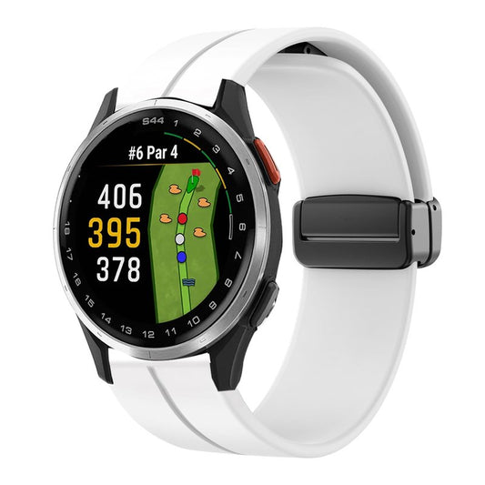 Lamshaw Compatible with Garmin Approach S44 Band, 20mm Quick Release Soft Silicone Sport Wristband Replacement Straps Compatible for Garmin Approach S50, S44, S42, S40 Smartwatch (White)