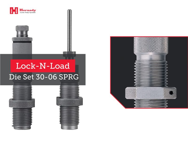 Hornady 546340 DIESET 2 30-06 SPRG Springfield Custom Grade Reloading DIE Set (Series I Two-Die Set) (.308)