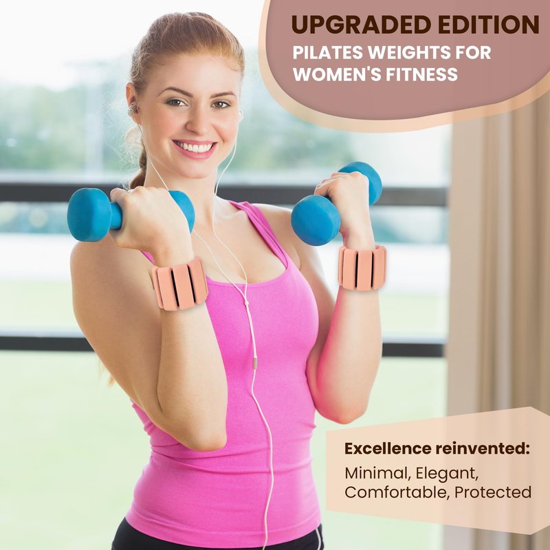 Infiniti Basket 2LB Ankle & Wrist Weights for Women | Bracelet weights for women | Perfect 2 pound adjustable ankle weights | Arm, Wrist, Ankle Weights Set of 2 (Purple)