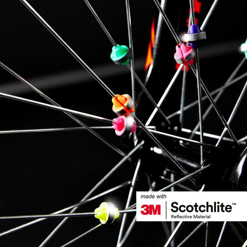 Salzmann Spoke Beads | Reflective and Colorful | Made with 3M Scotchlite | Pack of 36