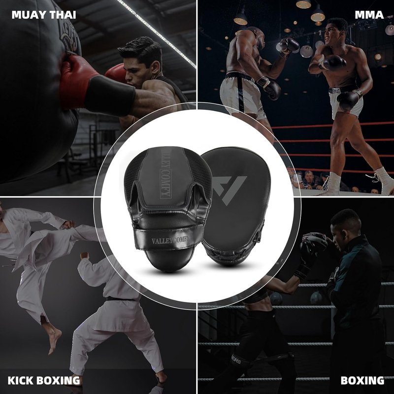 Boxing Punching Mitts - Durable Training Pads for Men | Ideal for Kickboxing & Martial Arts