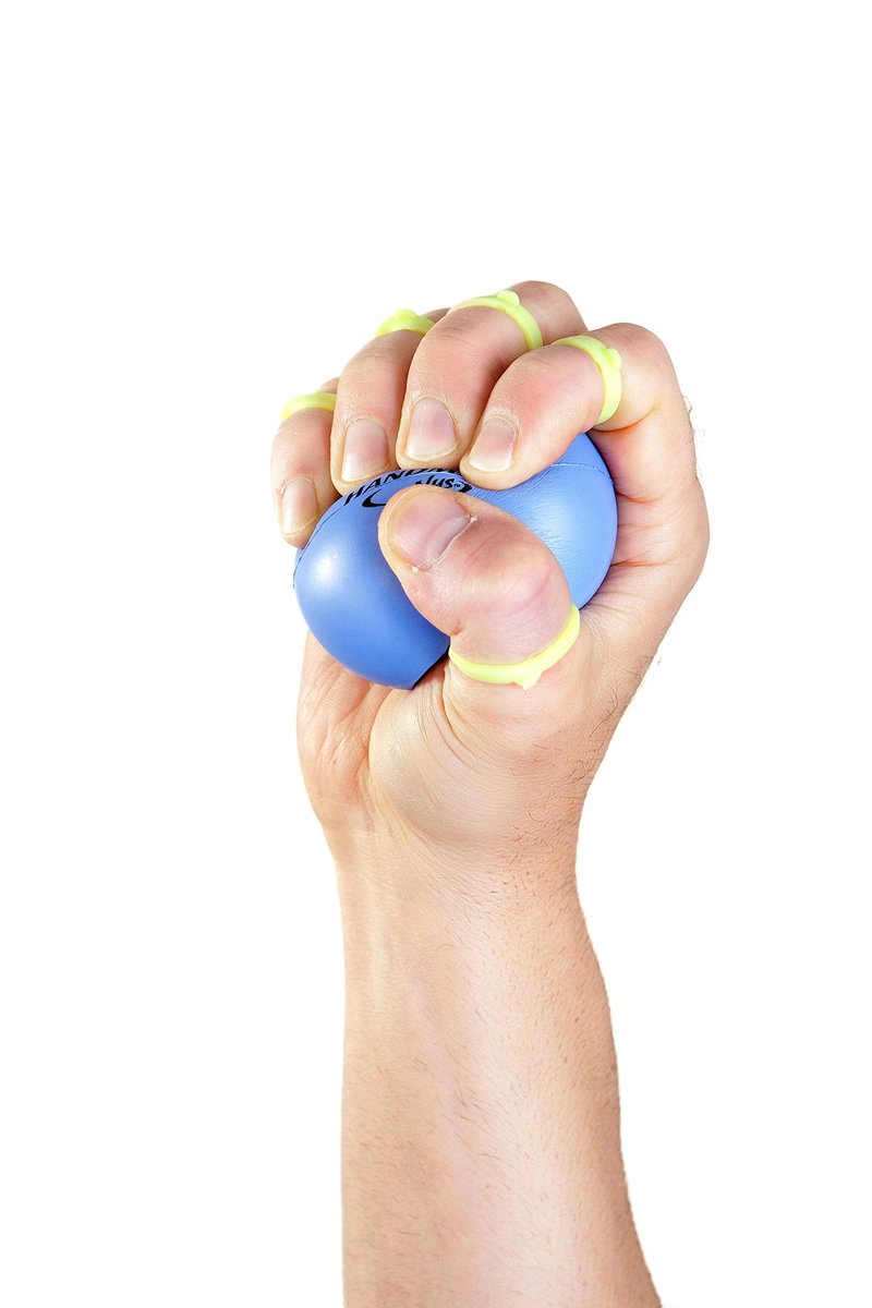 Handmaster Plus Physical Therapy Hand Exerciser - Forearm Exerciser with Stress Relief Ball - Hand Therapy Balls for Exercise, Training - Finger Exerciser & Strengthener - Soft Tension, Purple
