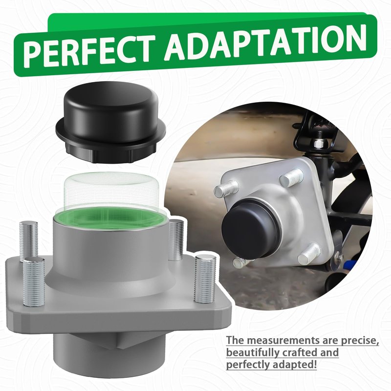 Panglong Golf Cart Front Wheel Hub Assembly with Bearings, Suitable for Club Car 2003.5-Up DS & Precedent and 2018-Up Tempo Gas or Electric Models, OEM #102357701