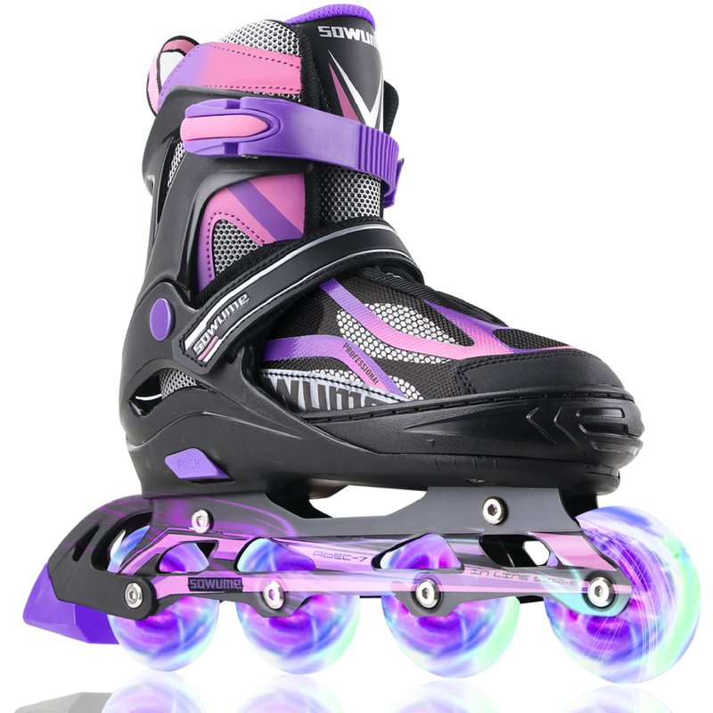 Sowume Adjustable Blades for Roller Girls Boys and Kids, Roller Skates for Blades Adult Women and Men, Female and Male, Inline Skates with All Light Up Wheels, Patines para Mujer and adultos Hombre