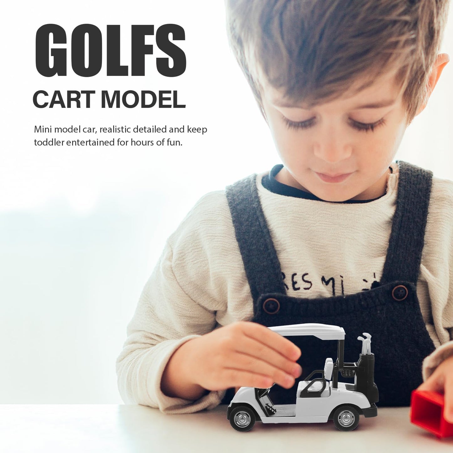 Homoyoyo 3 Pack: Diecast Golf Carts Ornaments, Alloy Metal Mini Model 1:20 Scale Golfcart Pullback Vehicles for Golfing Themed Office Desk Decor, Birthday Party Cake Decorations